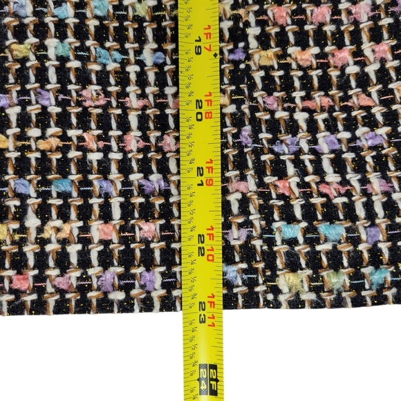 Sag Harbor Tweed Blazer Size 8 P Multi Color Metallic Zip Front Slip Pockets - Picture 6 of 9